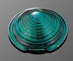 Sklíčko pro světlo motocyklu Highway Hawk BULLET, zelená (1ks)